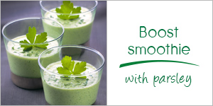 Boost smoothie with parsley