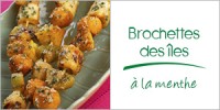 Darégal - recette - Brochettes des îles à la menthe