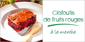 Clafoutis de fruits rouges à la menthe