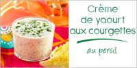 Darégal - recette - Crème de yaourt aux courgettes au persil