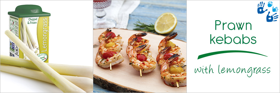 Darégal recipe - Prawn kebabs with lemongrass