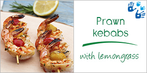 Prawn kebabs with lemongrass