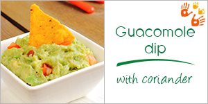 Guacomole dip with coriander